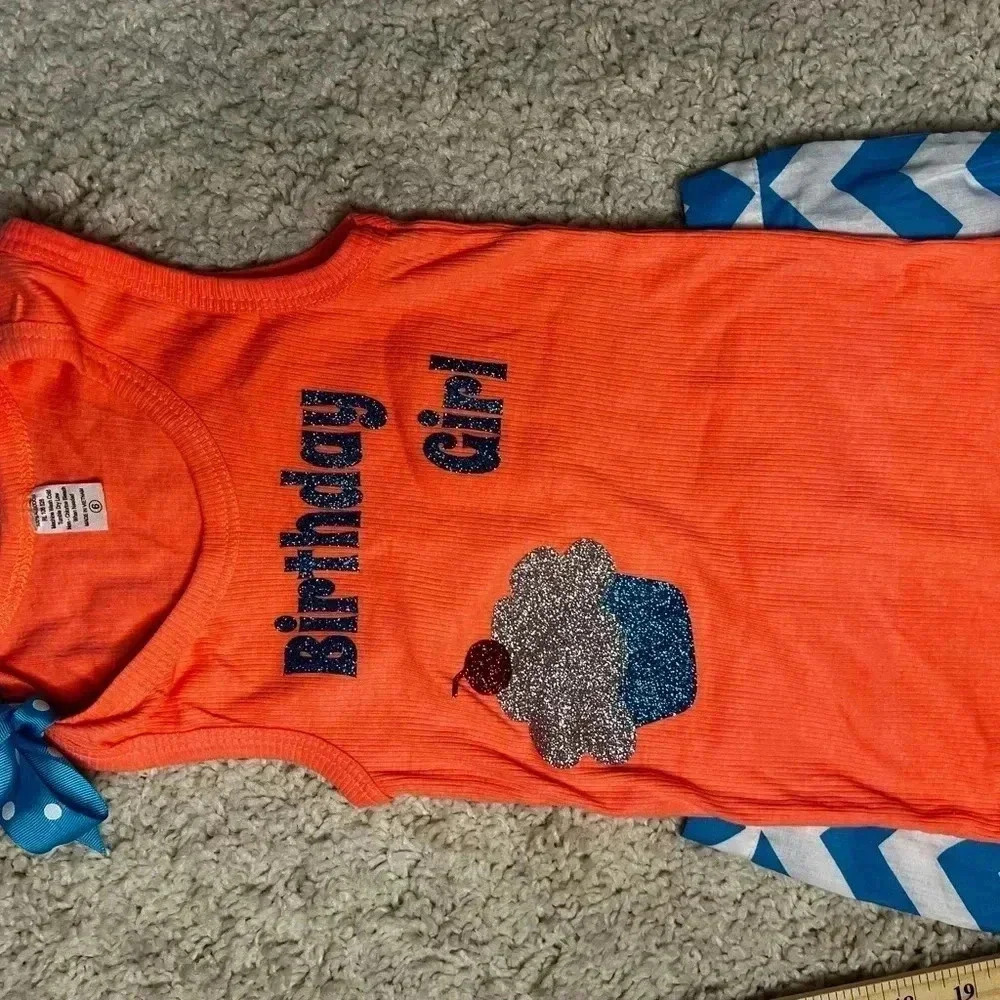GIRLS BOUTIQUE BIRTHDAY GIRL OUTFIT SIZE 6 NWOT - Picture 9 of 16